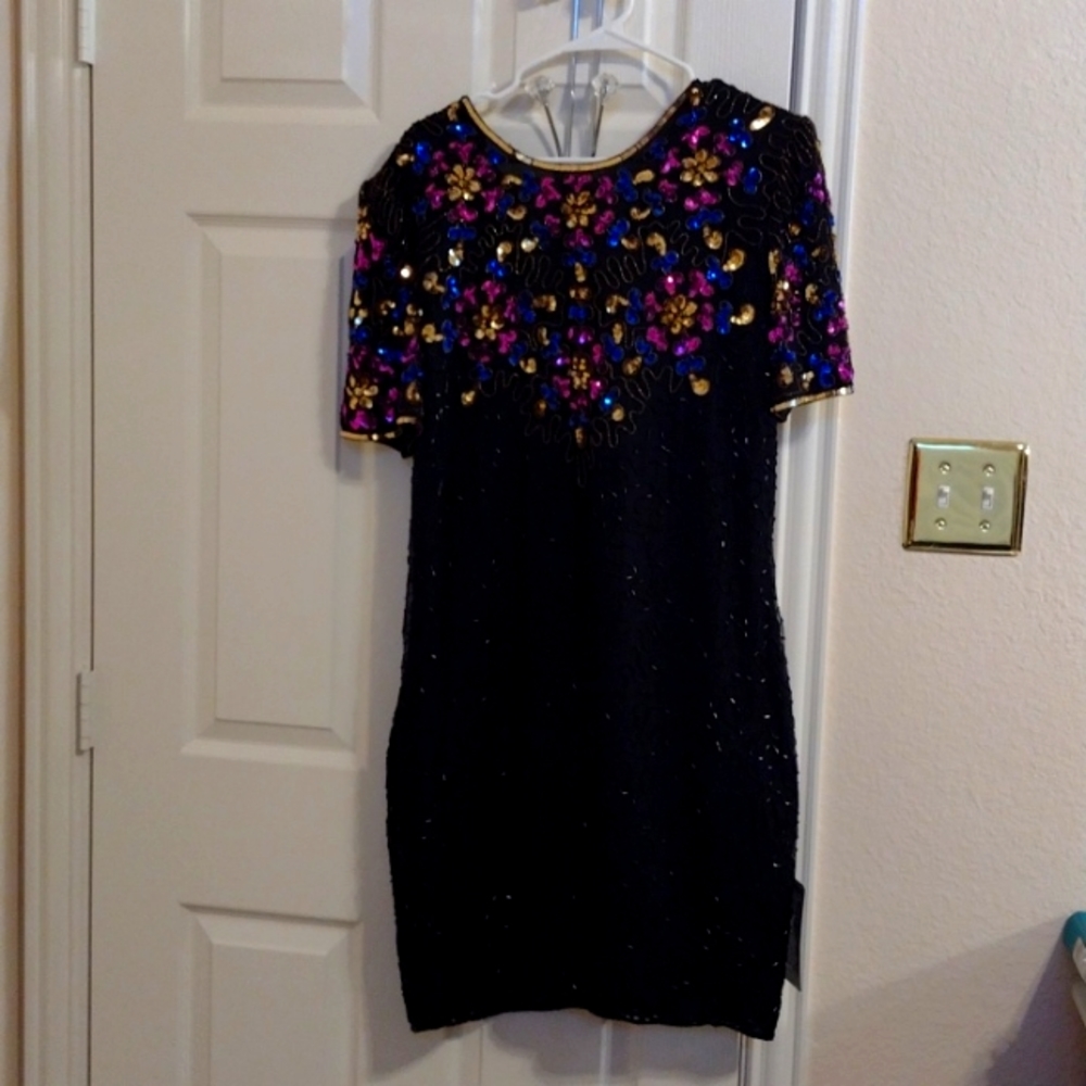 Fancy sequined black dress